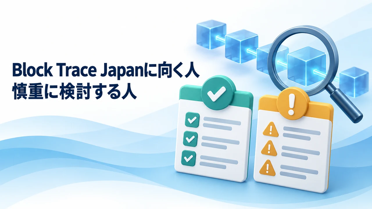 Block Trace Japanが向いている人を示す図