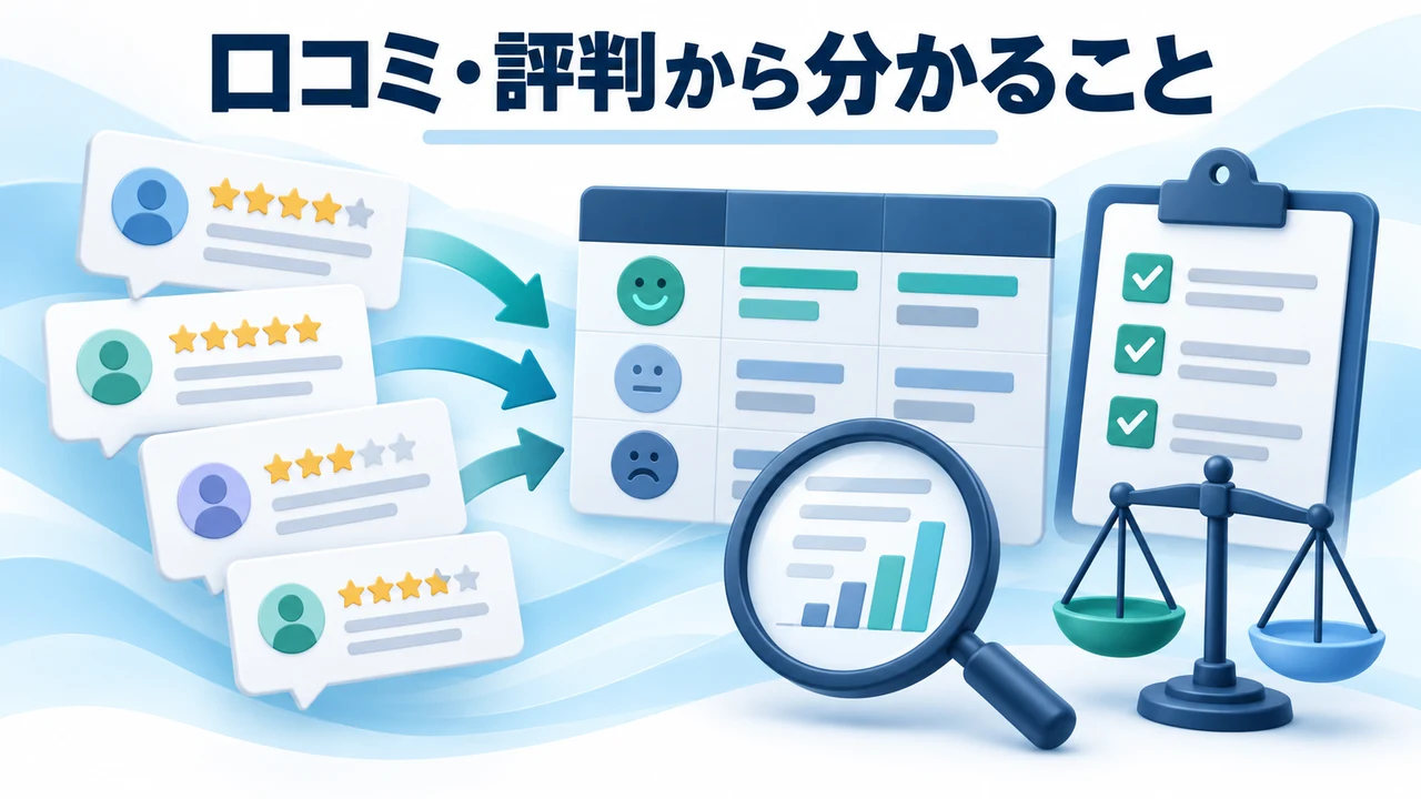 千羽リサーチの口コミ評判から分かることを示す図