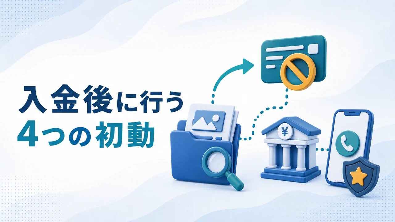 FX自動売買詐欺の入金後に行う4つの初動図