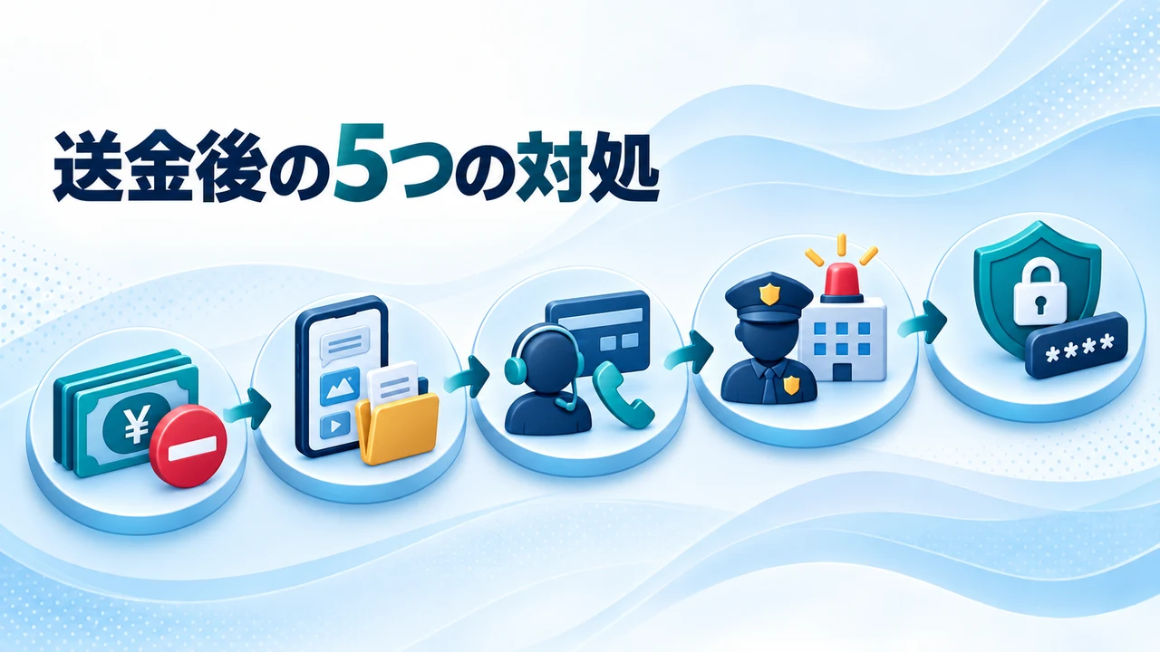 ロマンス詐欺で送金した後の5つの対処