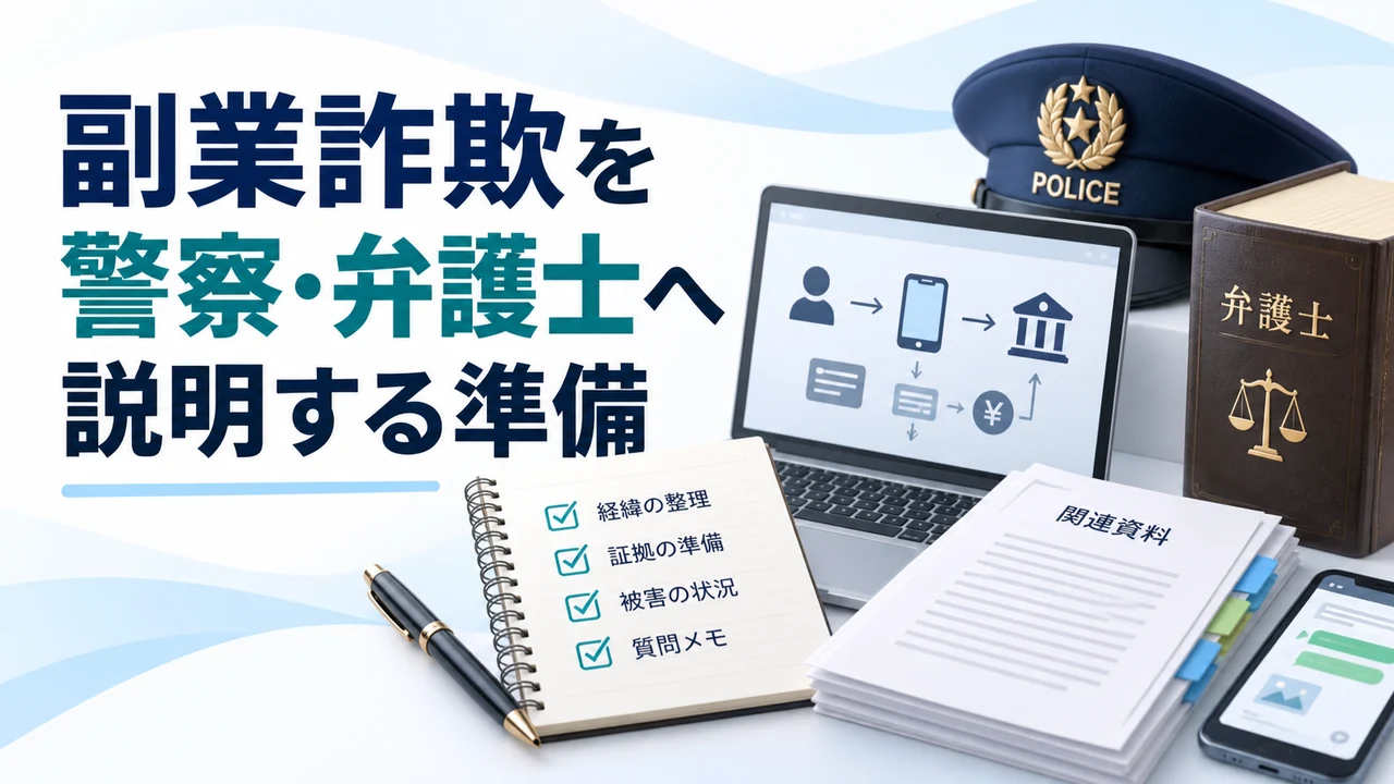 副業詐欺の相談前に保存する証拠