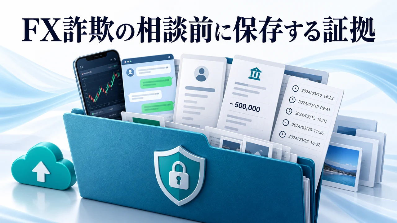 FX詐欺の相談前に保存する証拠