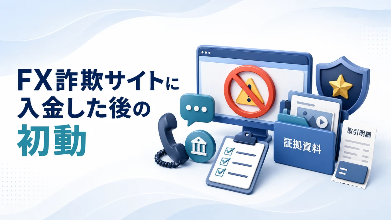 FX詐欺サイトに入金してしまったら?を示す図
