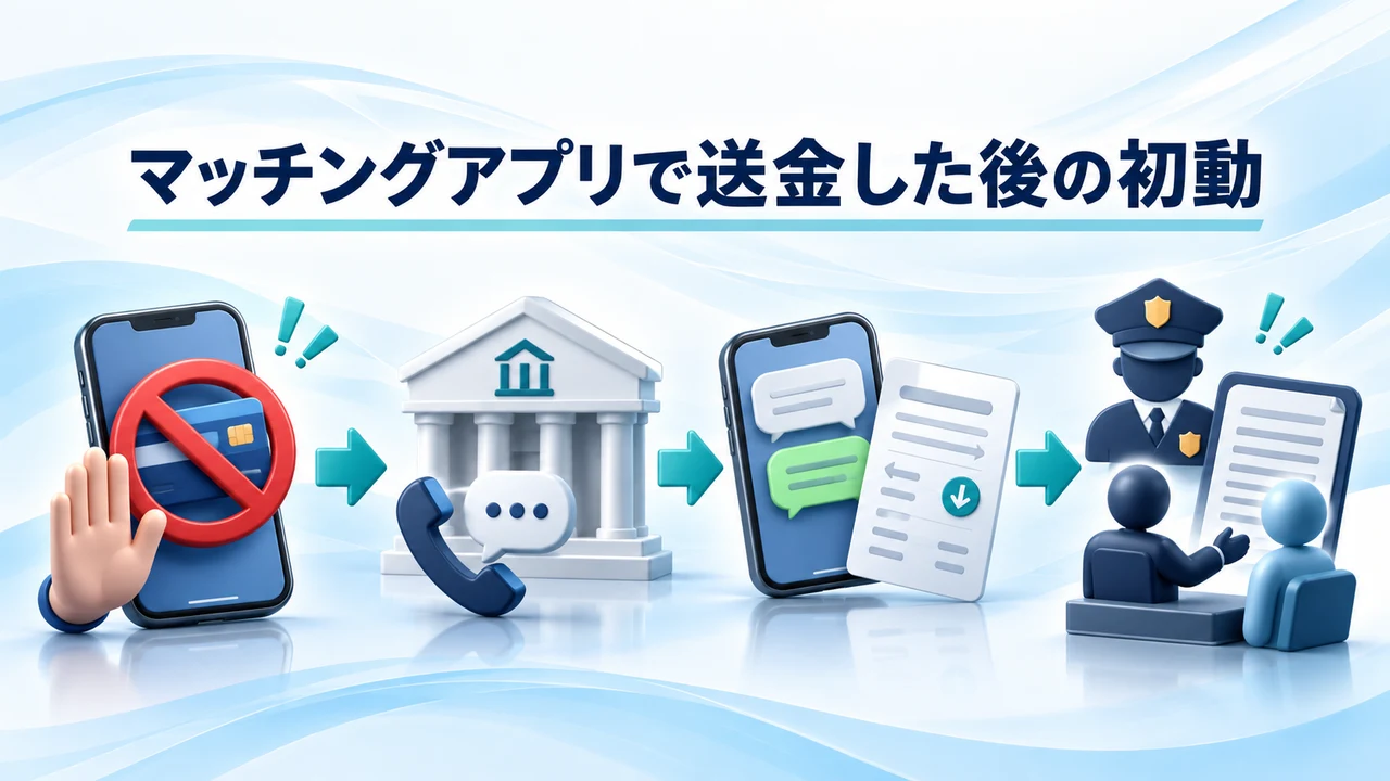 マッチングアプリで送金した後の初動