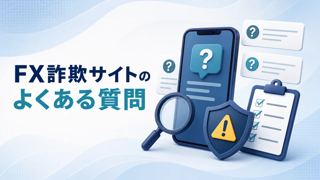 FAQ|FX詐欺サイトでよくある質問を示す図