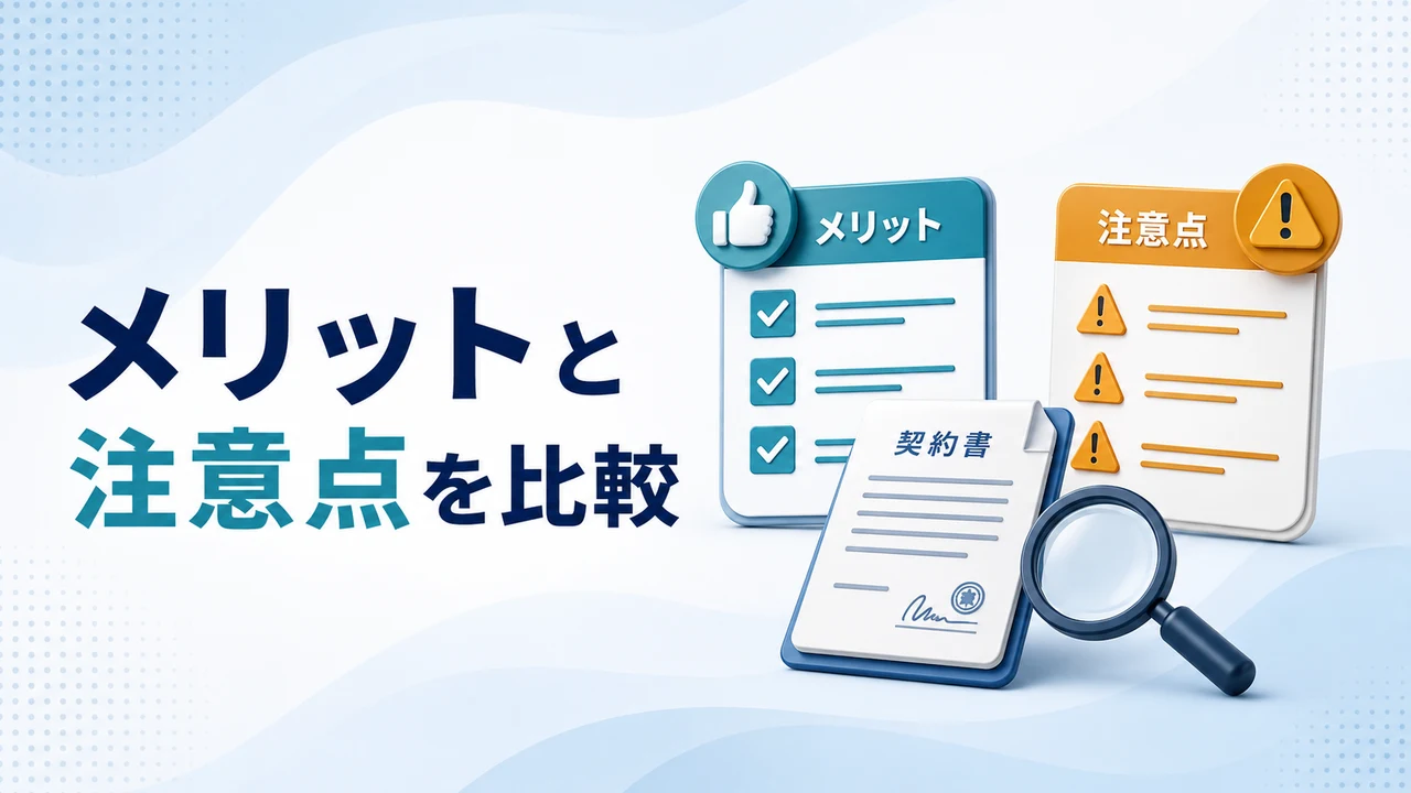 ワンダーウォールへの相談前に知っておきたいメリットと注意点を示す図