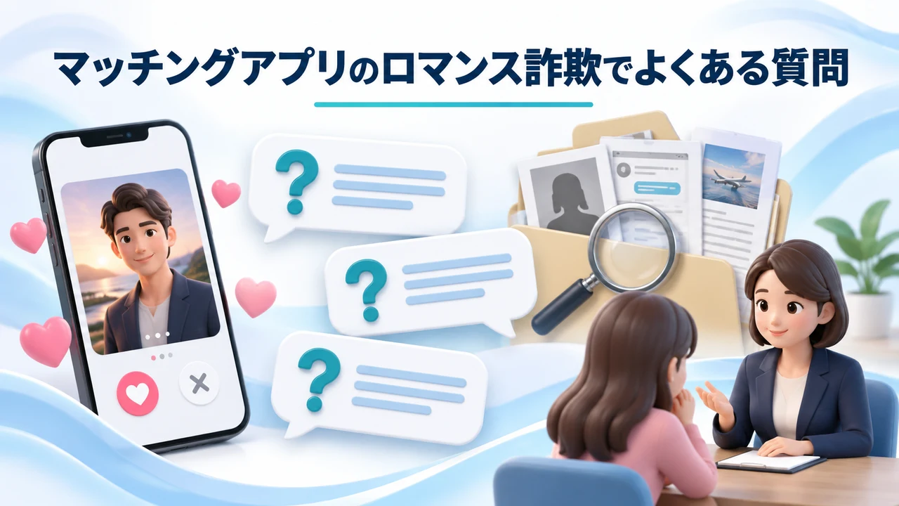 マッチングアプリのロマンス詐欺でよくある質問