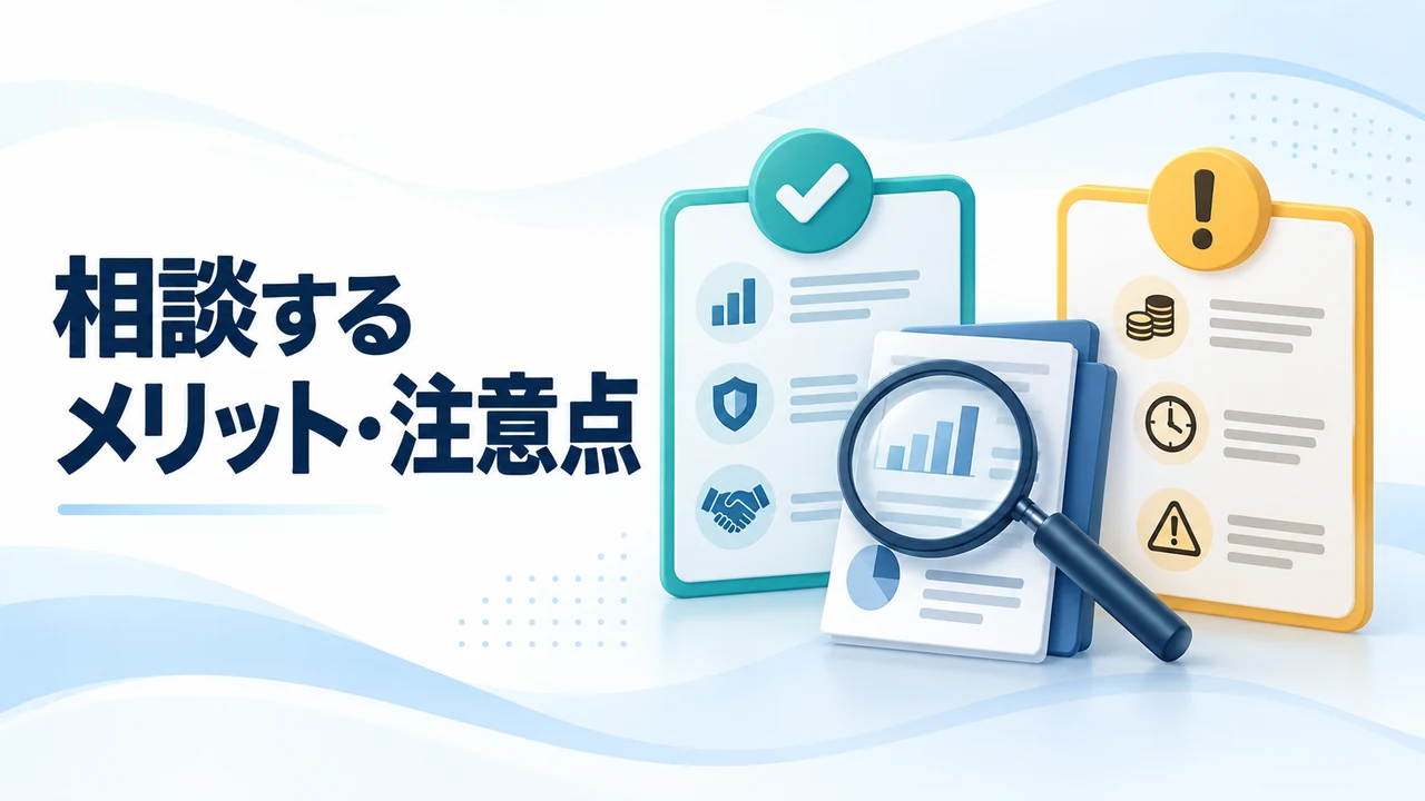 Block Trace Japanの相談するメリットと注意点を示す図