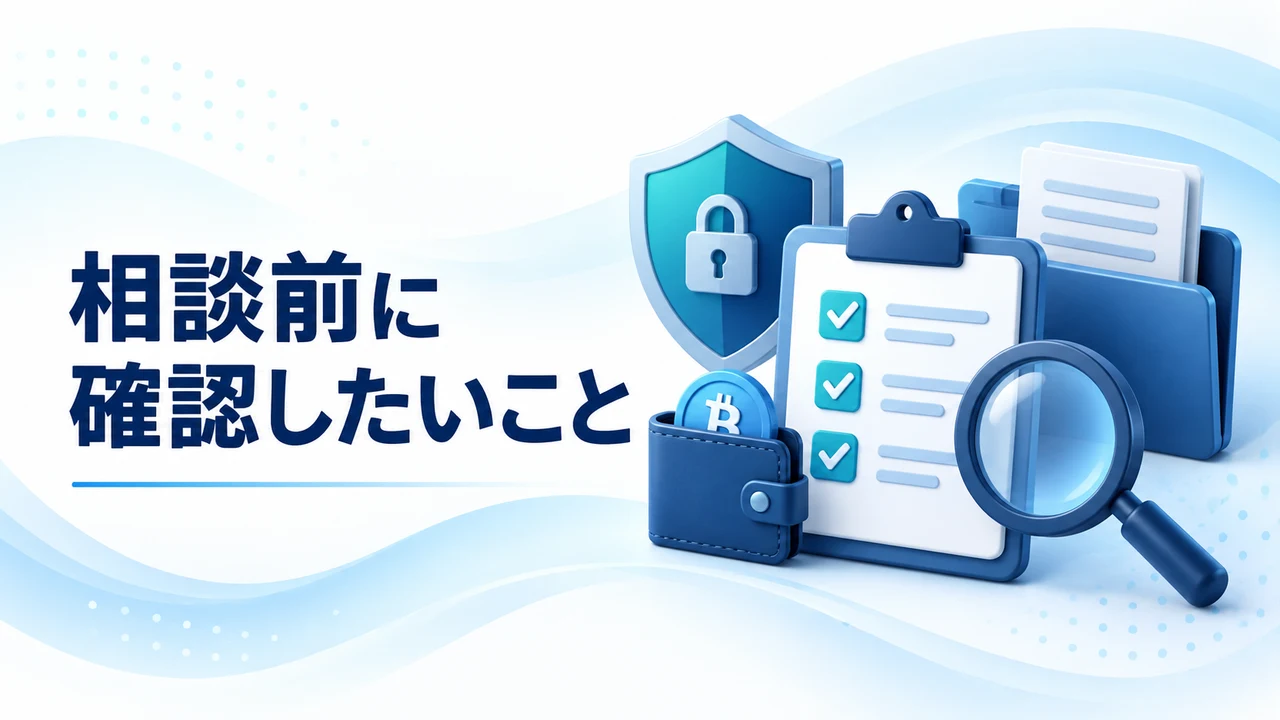 Block Trace Japanの相談前に確認したいことを示す図