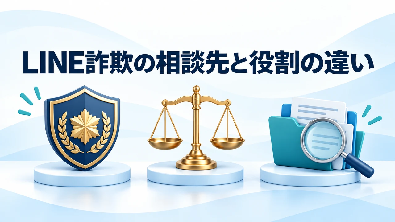 LINE詐欺の相談先と役割の違い