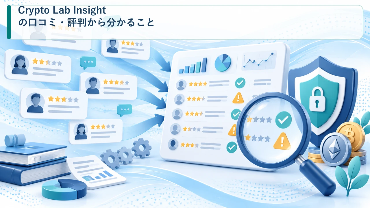 Crypto Lab Insightの口コミ・評判から分かることを示す図