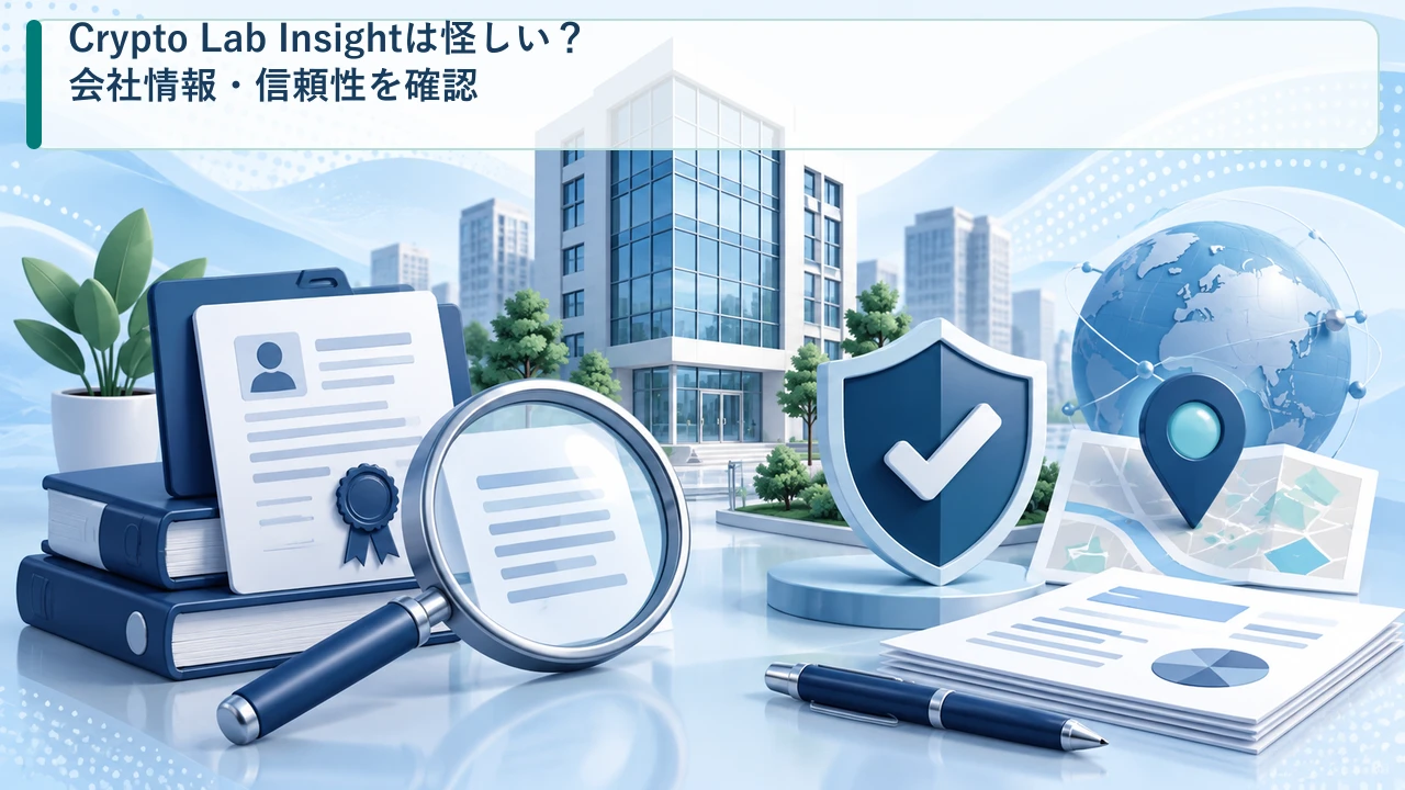 Crypto Lab Insightは怪しい？会社情報・信頼性を確認を示す図