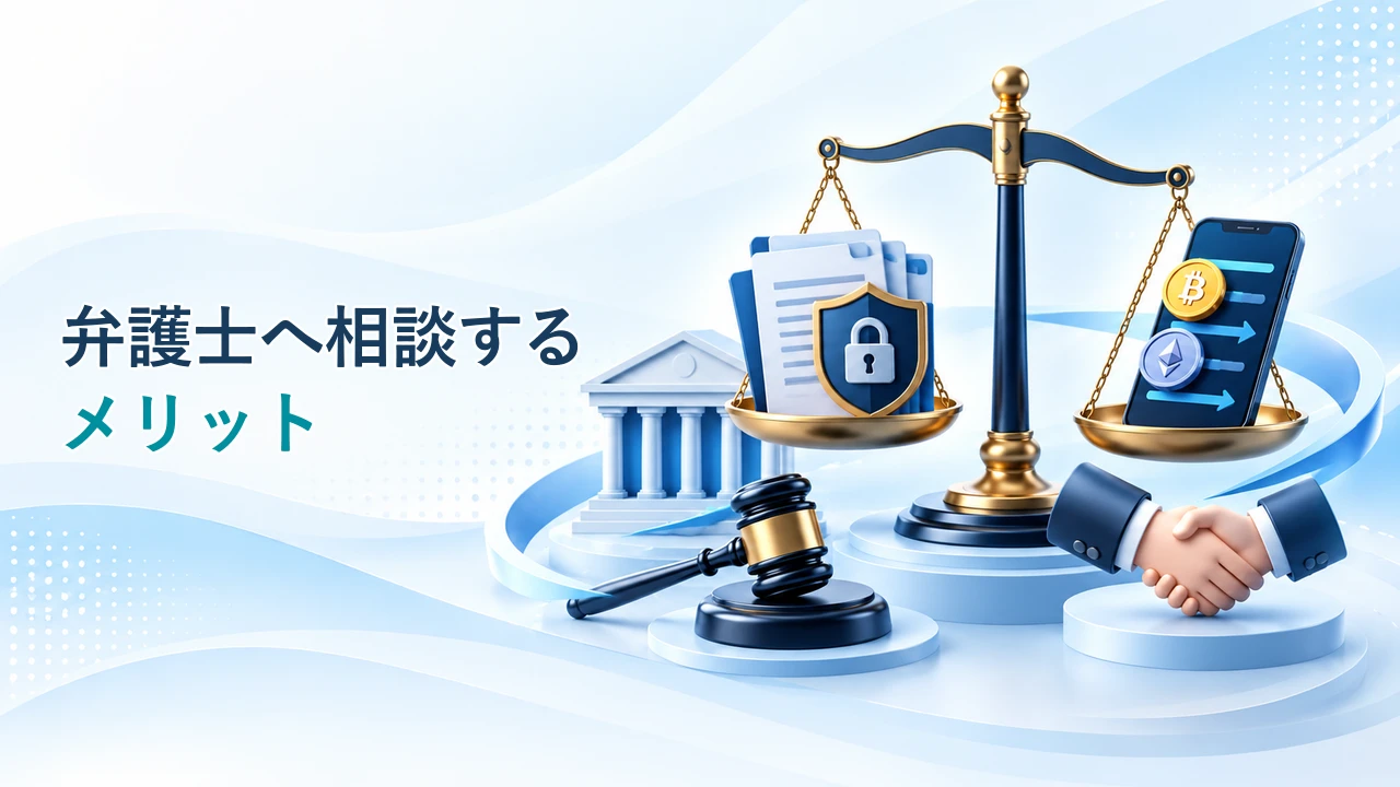 弁護士へ相談するメリットを示す図