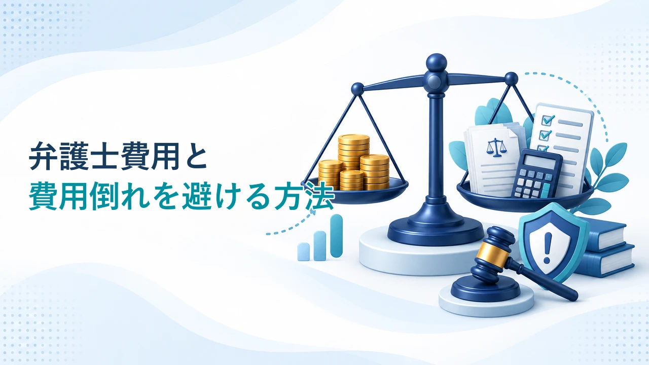 弁護士費用と費用倒れを避ける確認を示す図