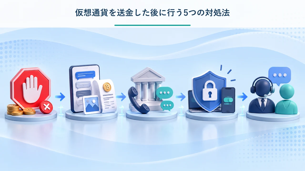 仮想通貨を送金した後に行う5つの対処法