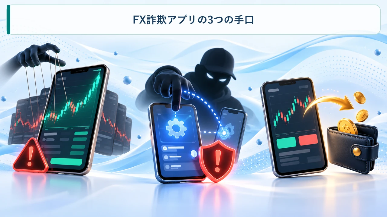 FX詐欺アプリの3つの手口