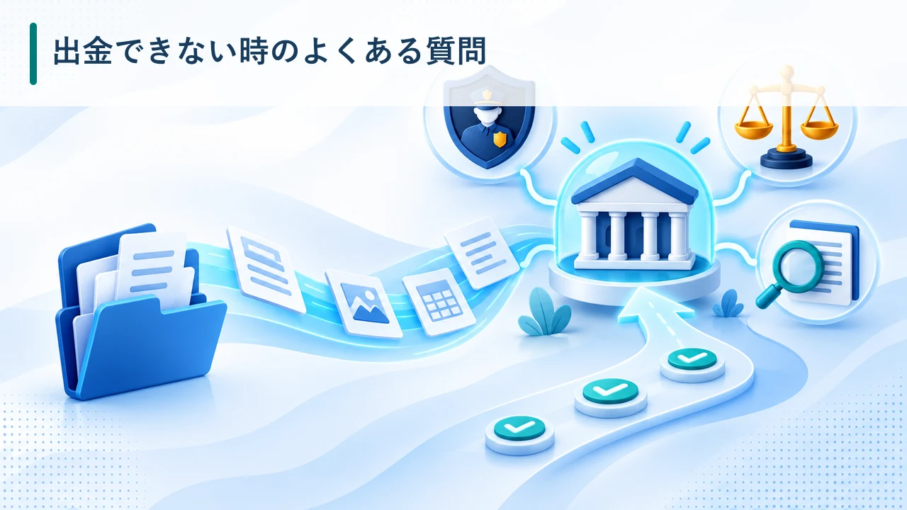 出金できない時のよくある質問を示す図