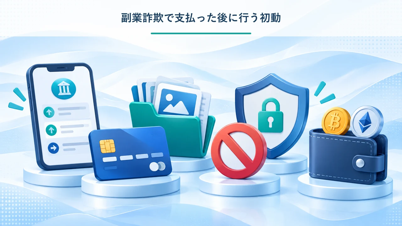 副業詐欺で支払った後に行う初動