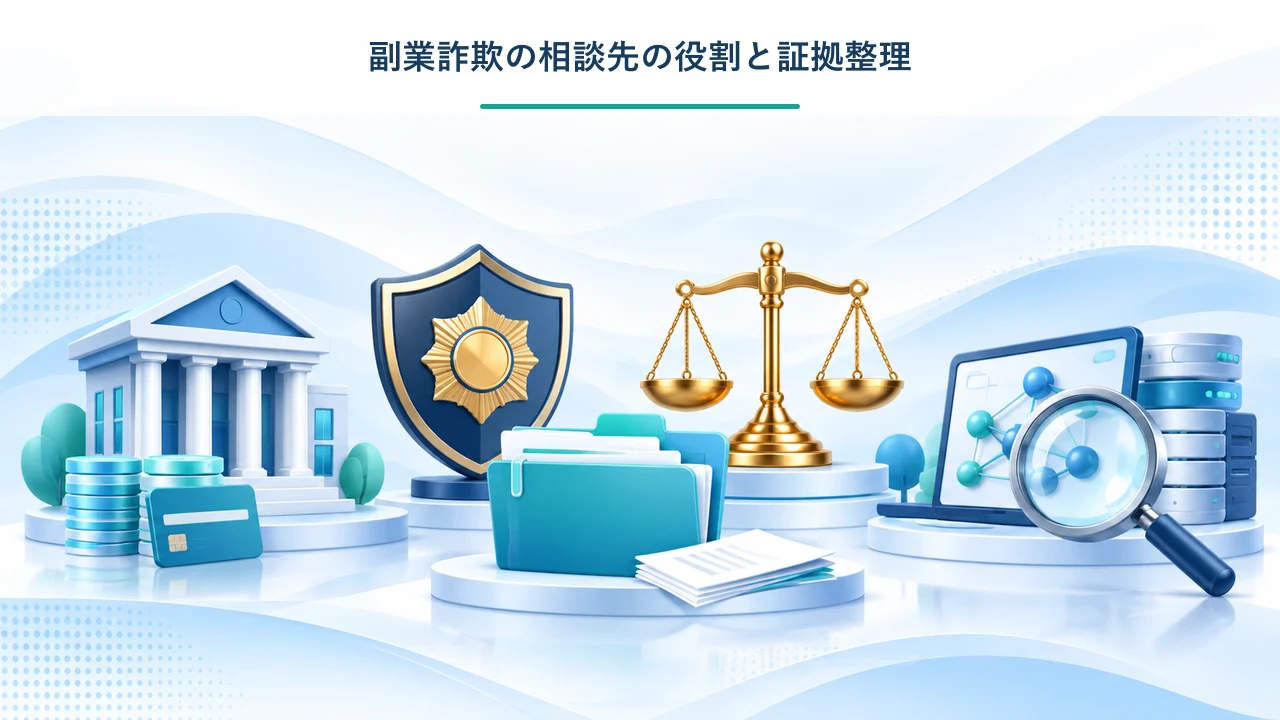 副業詐欺の相談先の役割と証拠整理
