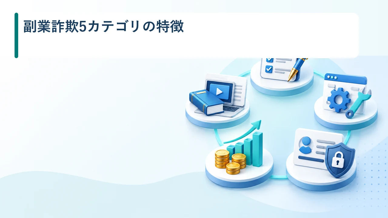 副業詐欺5カテゴリの特徴