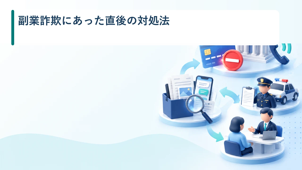 副業詐欺にあった直後の対処法