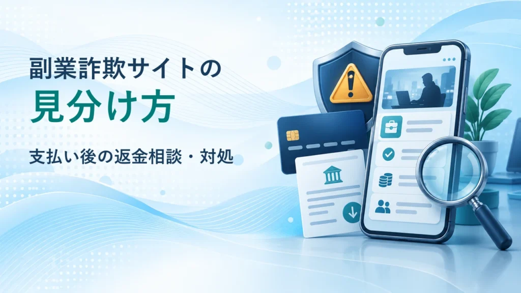 副業詐欺サイトの見分け方｜支払い後の返金相談・対処【2026年】