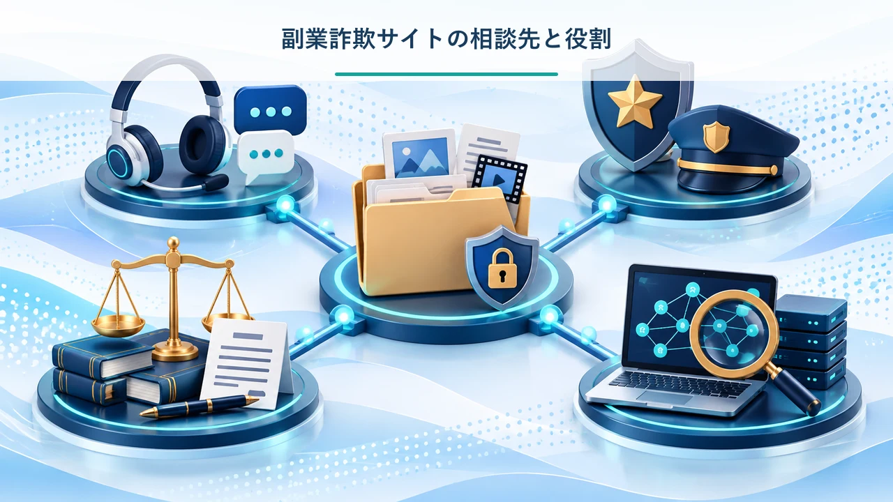 副業詐欺サイトの相談先と役割
